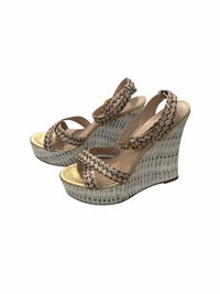 Love Moschino Gold & Aqua Size 40 Shoes