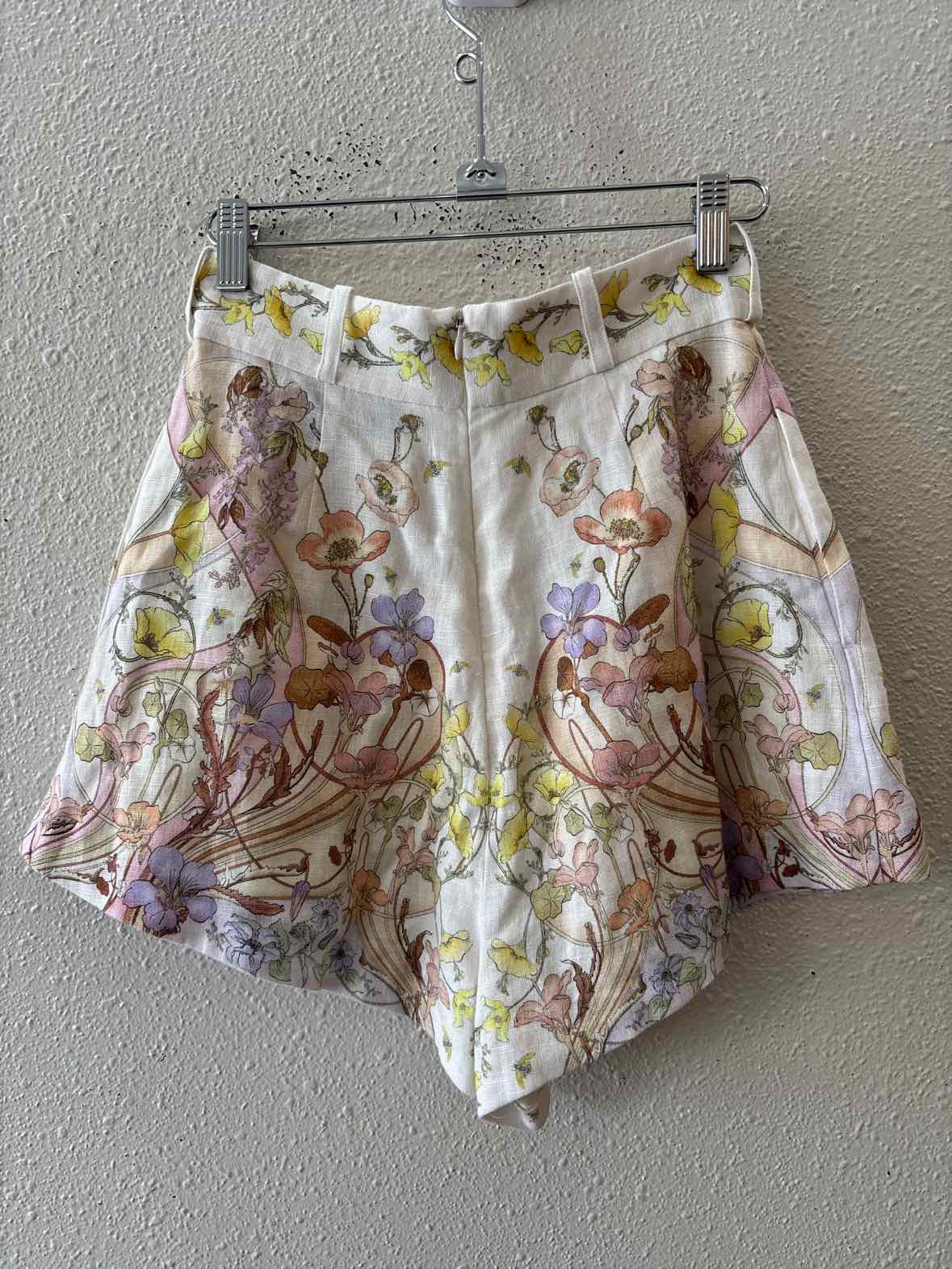 Zimmermann White Multi Size 0 Shorts
