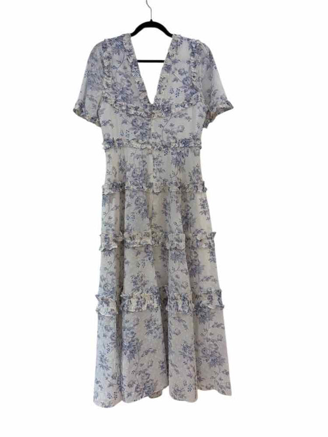 Needle & Thread white and baby blue Size 6 Dress