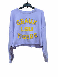 Game Day Social purple and yellow Size XL Sweatshirt