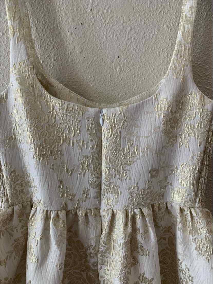 Amanda Uprichard Cream and Gold Size No Label Dress