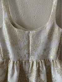 Amanda Uprichard Cream and Gold Size No Label Dress