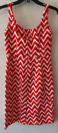 Milly White and Orange Size 2 Dress