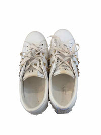 Valentino White and Gold Size 38 1/2 Sneakers