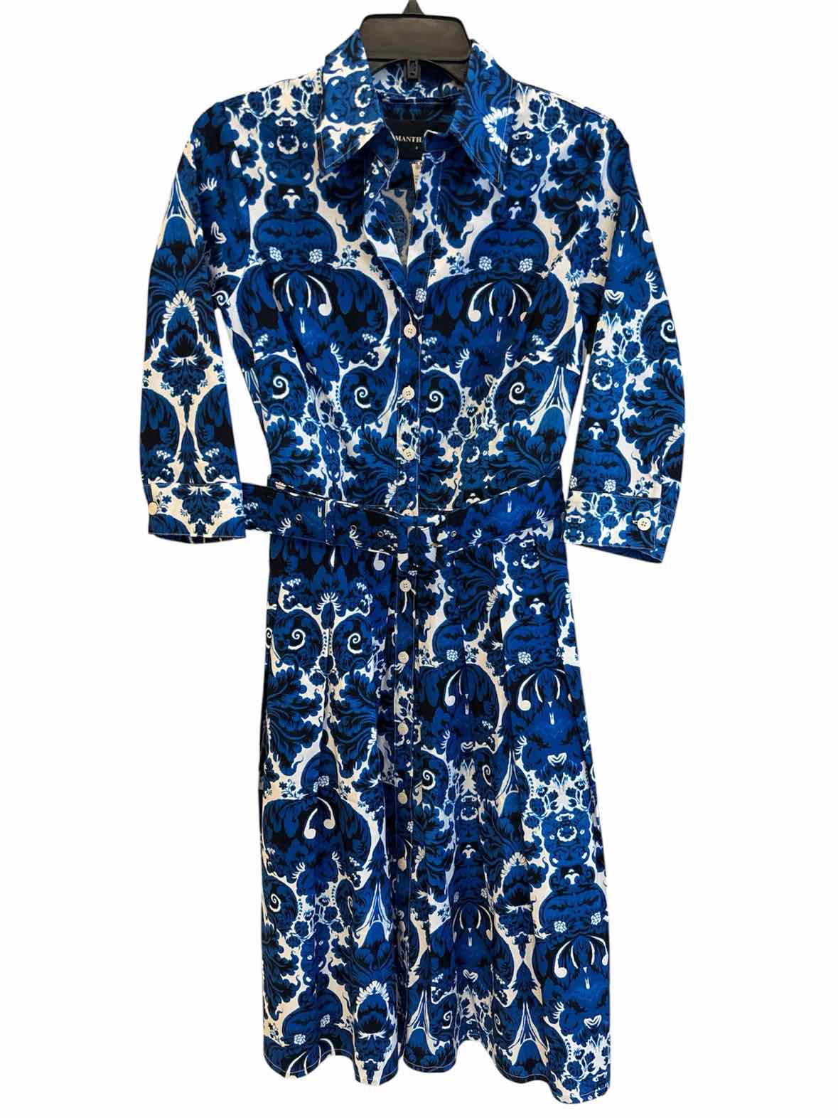 Samantha Sung Blue and White Size 4 Dress