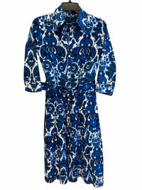 Samantha Sung Blue and White Size 4 Dress