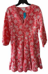 Milly Coral and white Size 4 Dress