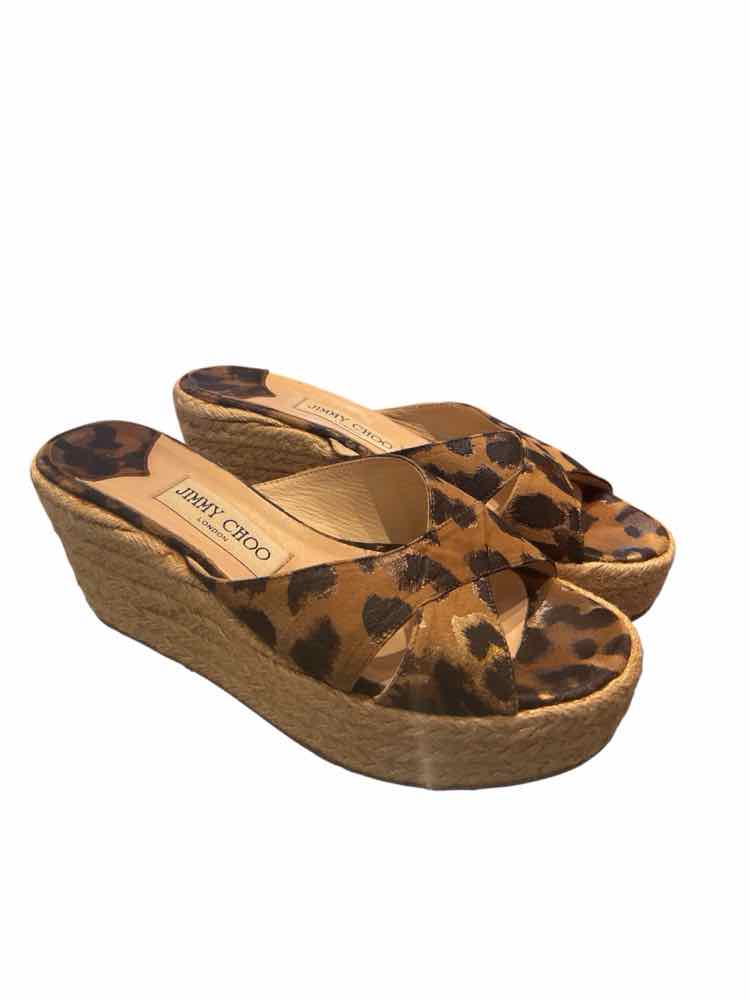 Jimmy Choo beige and leopard print Size 37 Shoes
