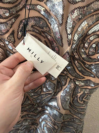 Milly Nude and Silver Size 8 Dress