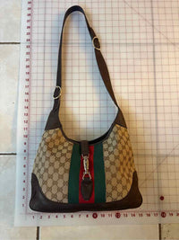 Gucci Original GG Canvas Web Jackie Hobo Brown multi Handbag