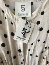 5 Progress Cream and Black Size XS Dress