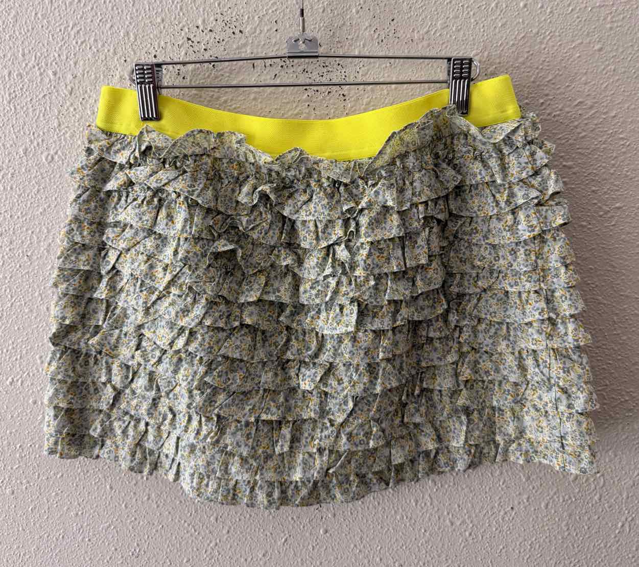 J Crew Neon Yellow Multi Size S Skirt