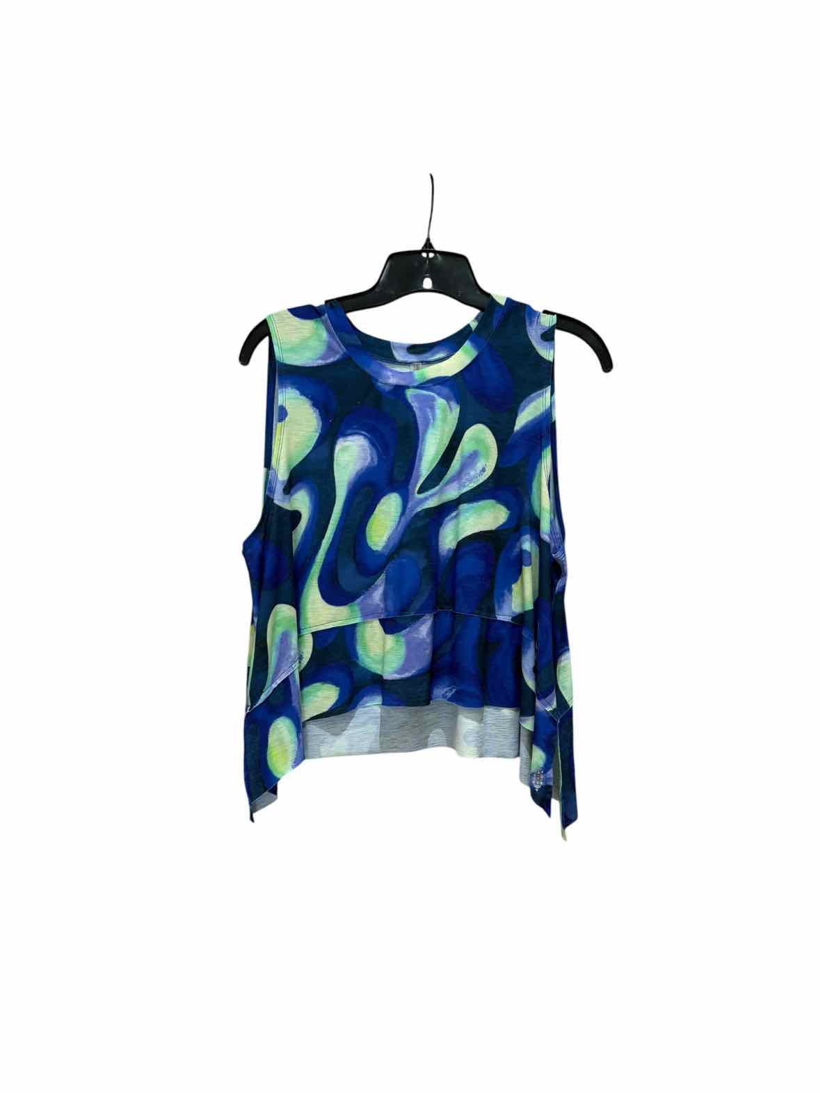 Free People Blue and Green Size S Tank Top