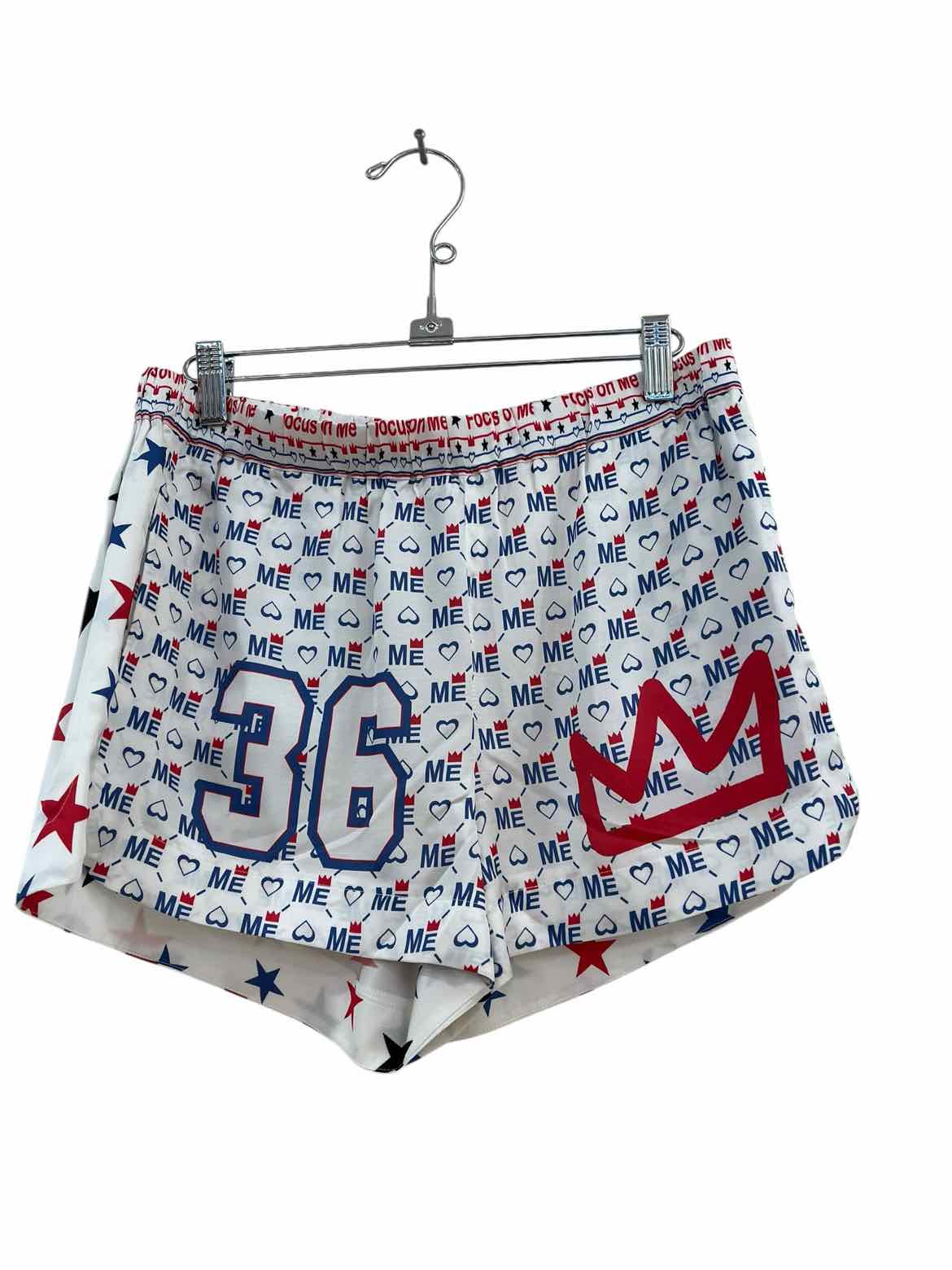 Me369 White and Blue Size S Shorts
