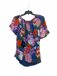 Trina Turk Navy and Pink Shirt