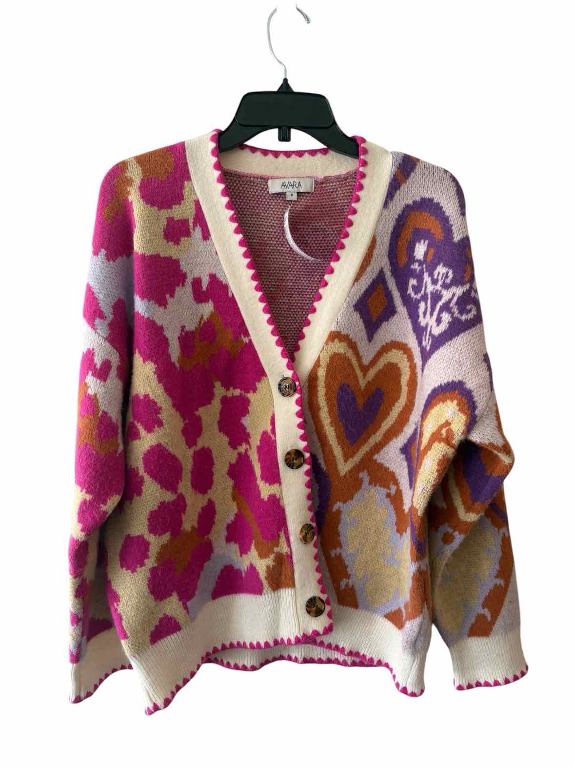 AVARA cream and pink Size S Sweater