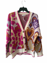 AVARA cream and pink Size S Sweater