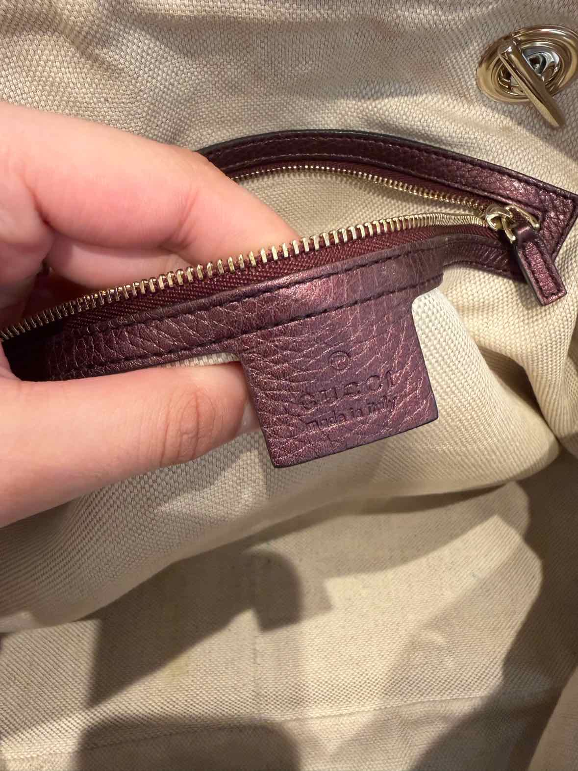 Gucci Soho Shoulder Bag Burgundy Handbag