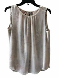 White House Black Market Ecru and Tan Size 8 Shirt