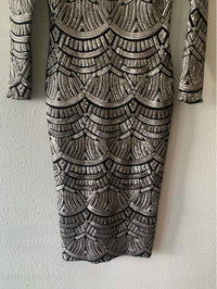 Dress the population Black and silver Size M Dress