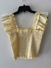 Sundays Yellow and white Size M Tank Top