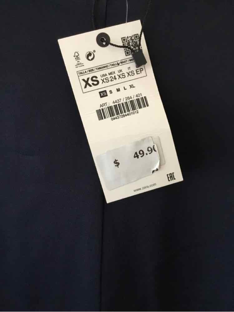 Zara Navy Size XS Shirt
