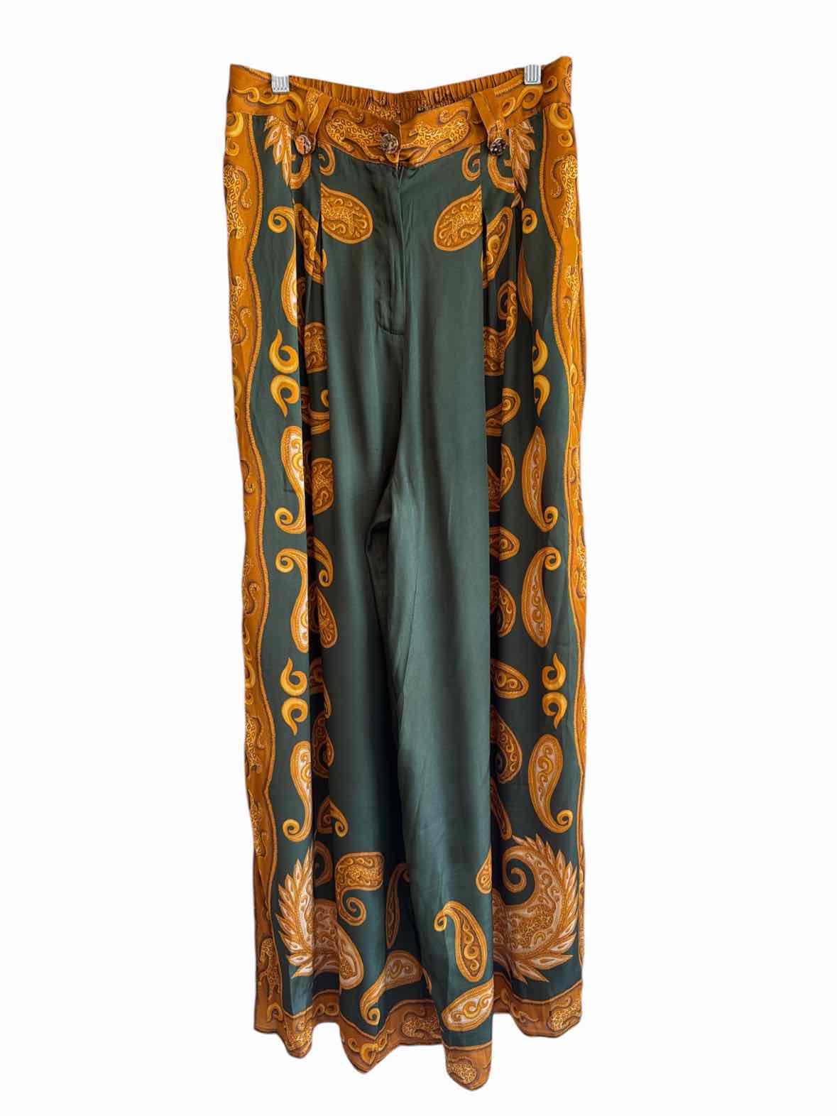 Farm for Anthropologie Green and Gold Size M Pants