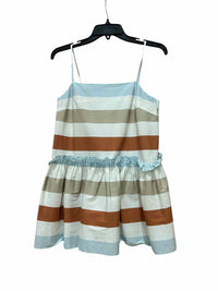 Tanya Taylor White, Brown, & Blue Size 2 Dress