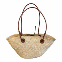 Loewe Small Anagram Basket Bag Cream and Brown Handbag