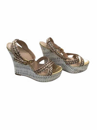Love Moschino Gold & Aqua Size 40 Shoes
