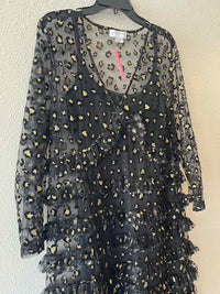 Never Fully Dressed Black and Gold Size 14 Dress