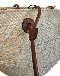 Loewe Small Anagram Basket Bag Cream and Brown Handbag