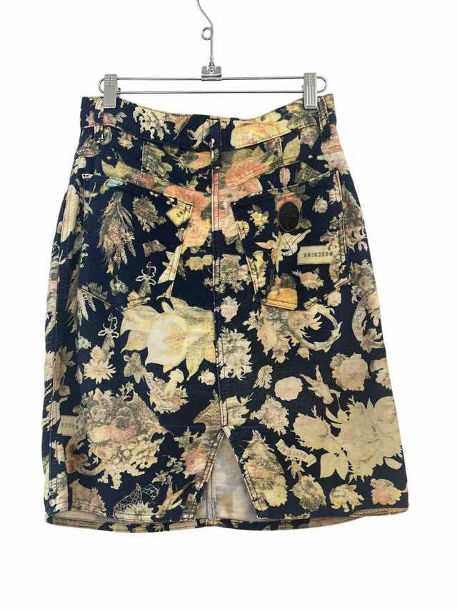 Moschino Jeans Blue and Yellow Size 42 Skirt