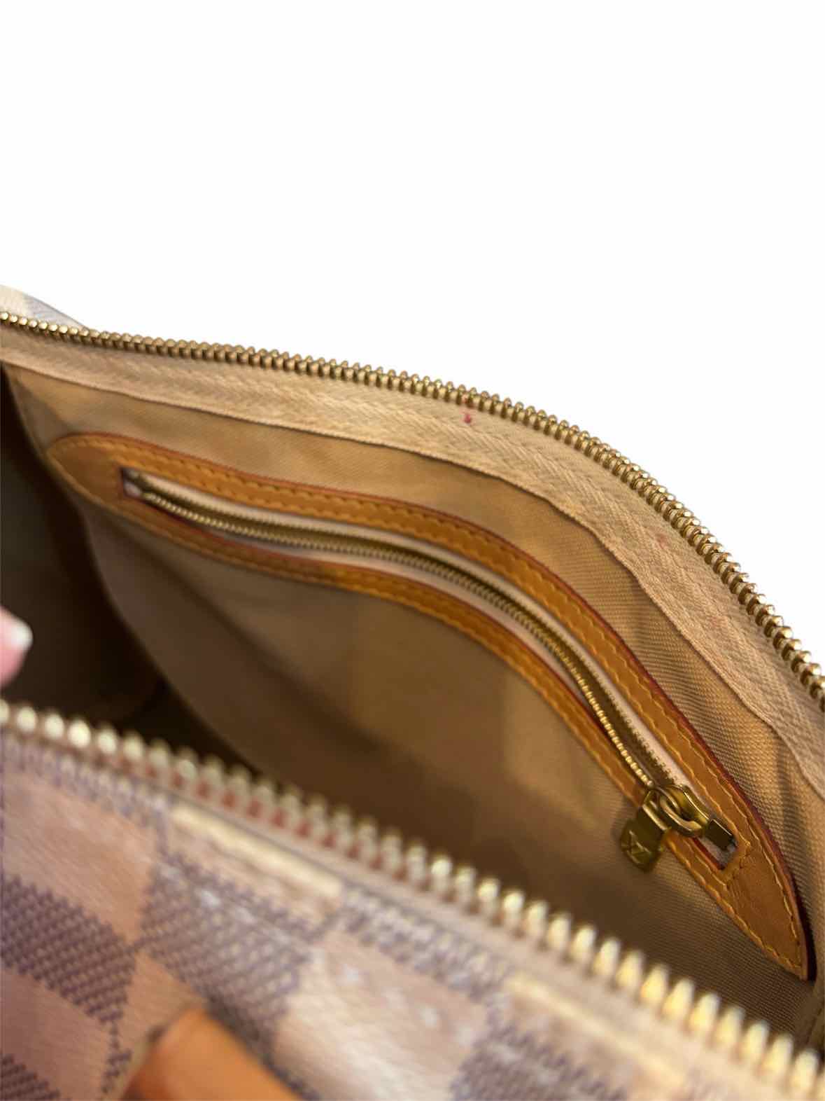 Louis Vuitton Damier Azur Canvas Speedy 30 Navy and Cream Handbag