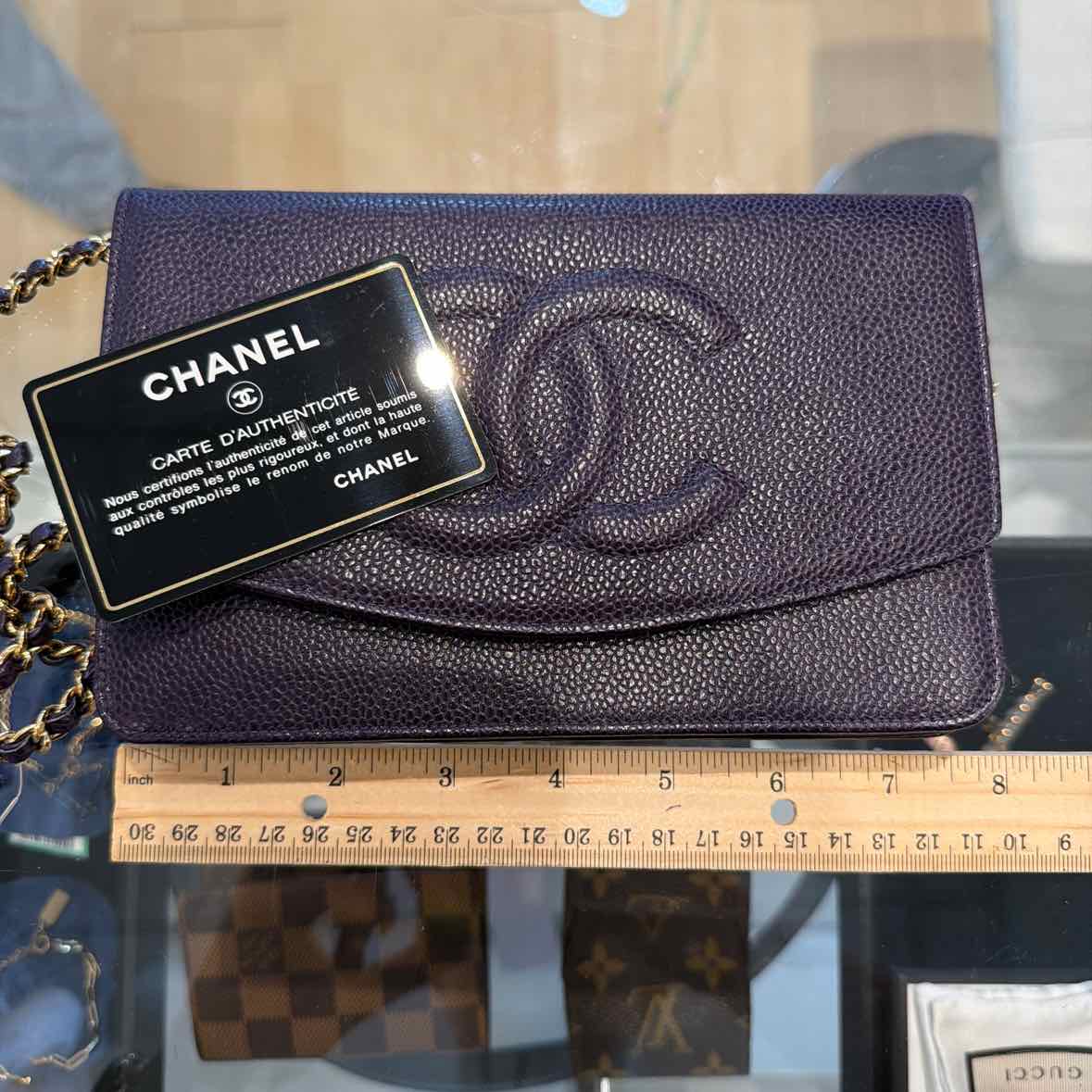 Chanel Timeless CC Wallet on Chain Purple Handbag