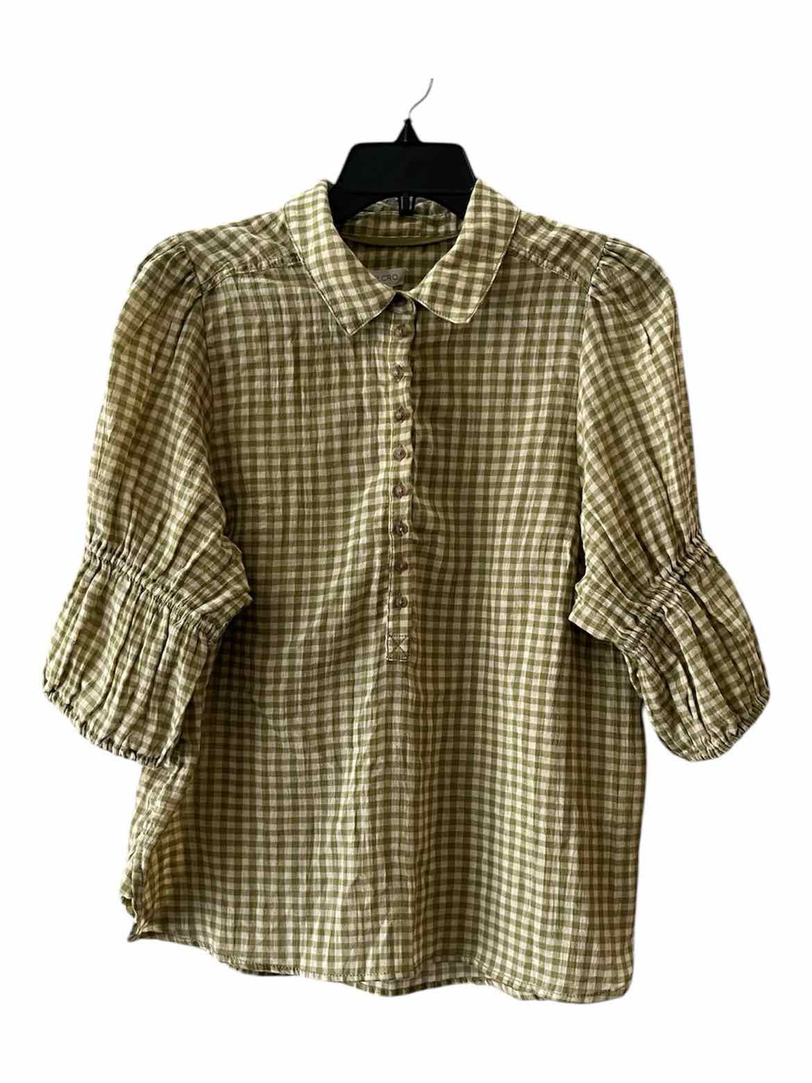 Pilcro Green and Cream Size L Shirt