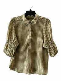 Pilcro Green and Cream Size L Shirt