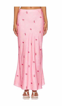 Love Shack Fancy Cherry Pink Size XL Skirt