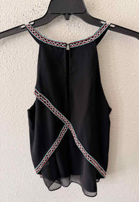 Parker Black Multi Size S Blouse
