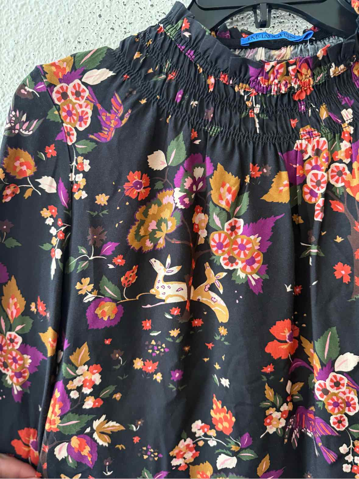 J. McLaughlin Black Multi Size S Shirt