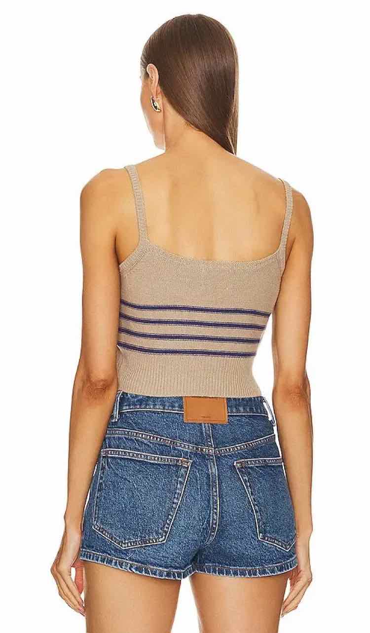 Sitches + Stripes Beige and Navy Size S Shirt