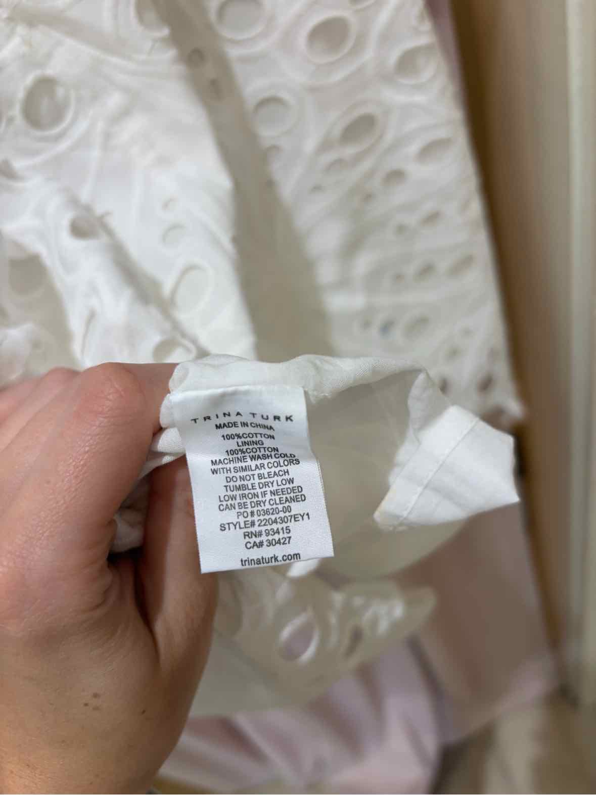 Trina Turk White Size 16 Dress