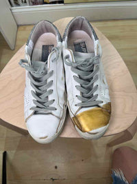 Golden Goose White and Gold Size 37 Shoes