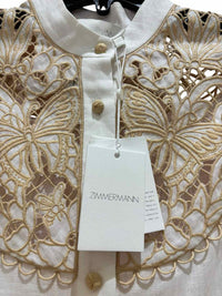 Zimmermann White and Beige Size 0 Shirt