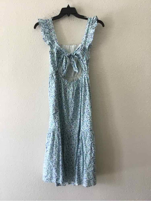J Crew Factory White and Blue Size 2 Dress