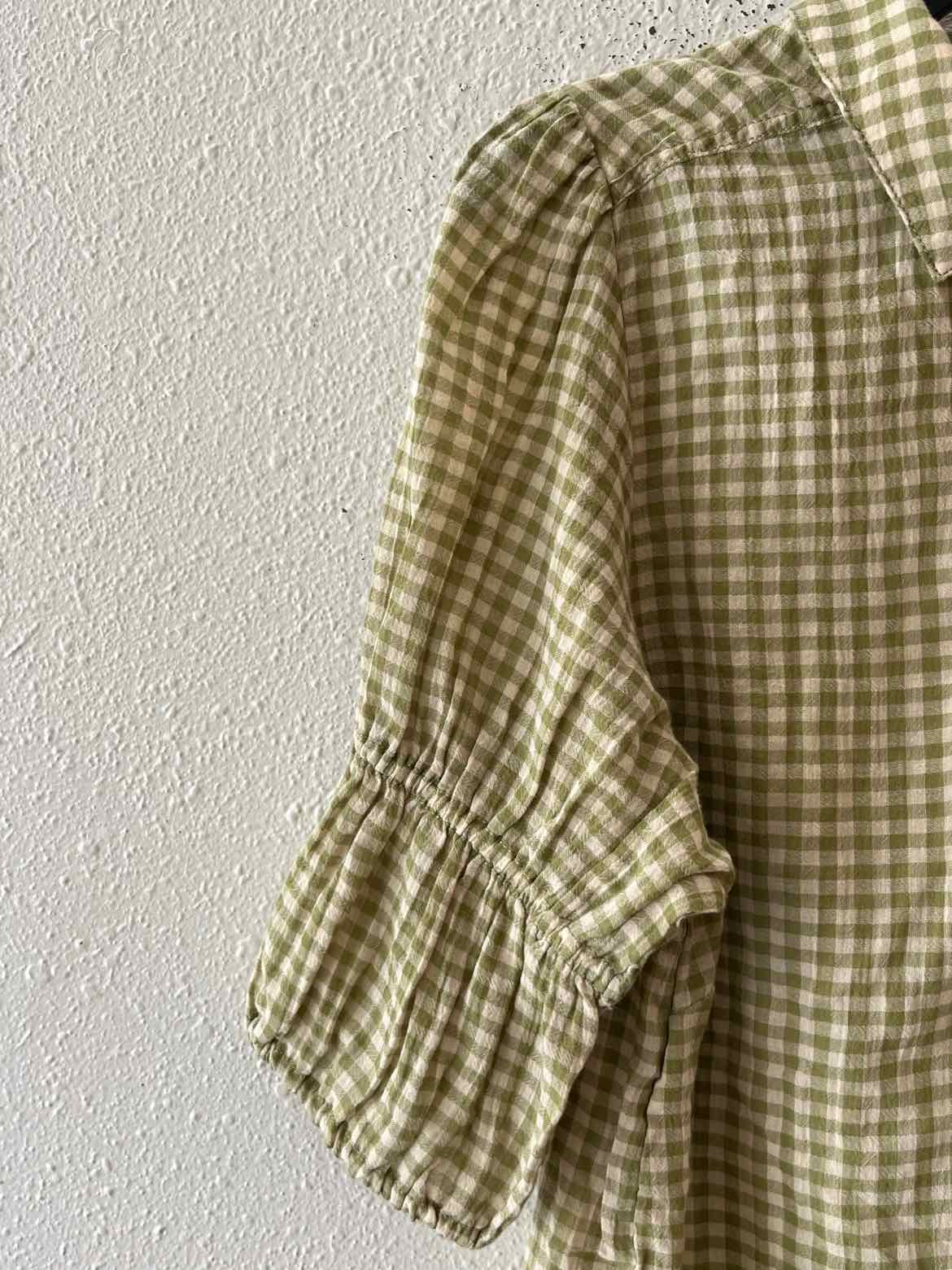 Pilcro Green and Cream Size L Shirt