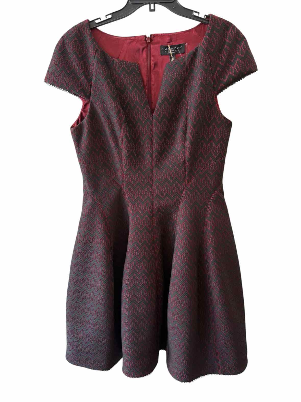 Laundry by Shelli Segal Burgundy and black Size 12 Dress
