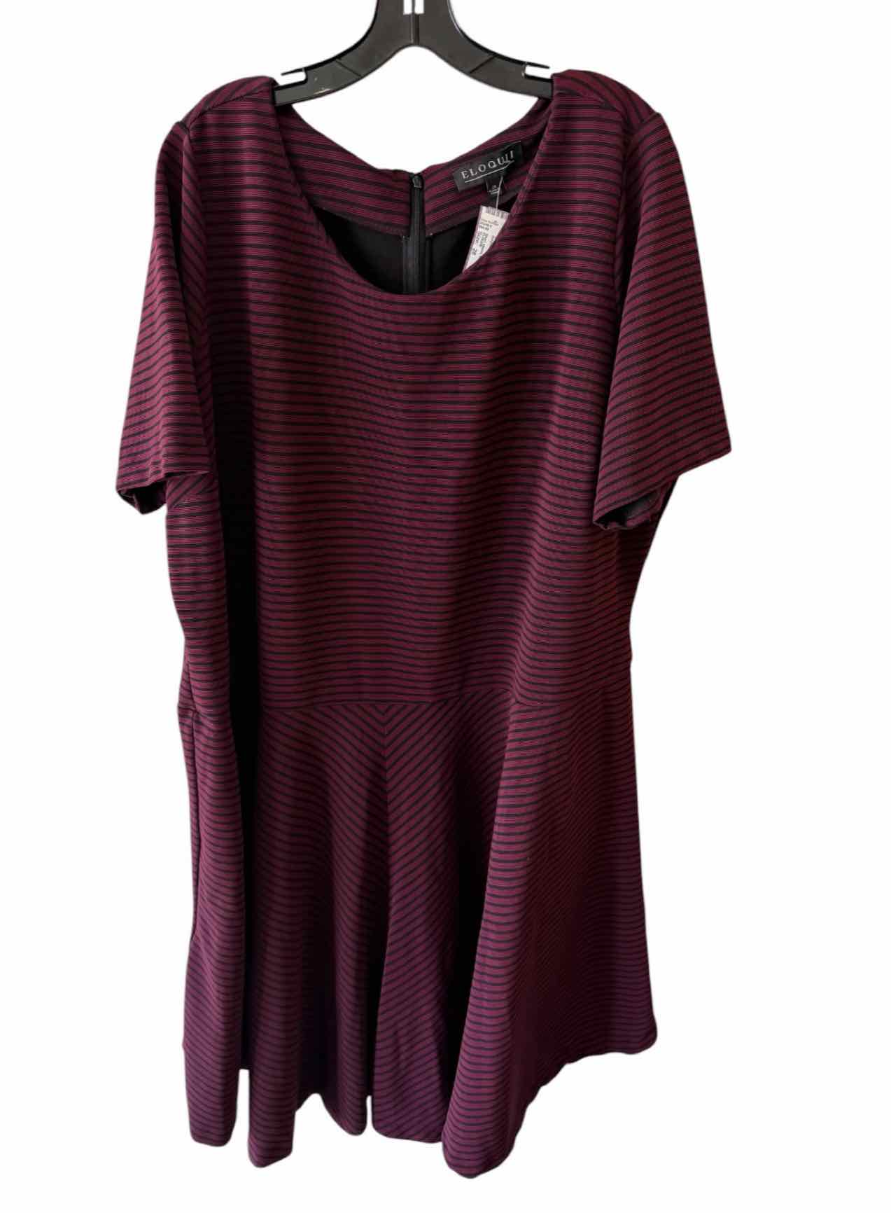 ELOQUII Burgundy and black Size 28 Dress
