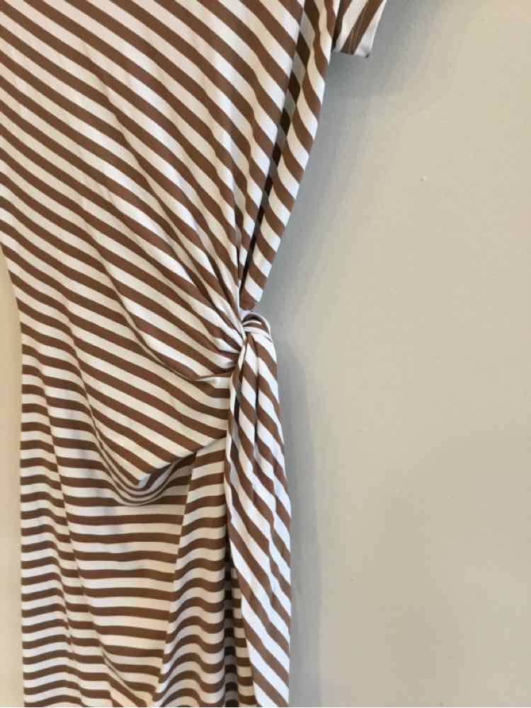 J McLaughlin White and Brown Size S Dress