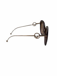 Fendi Gold and Brown Sunglasses